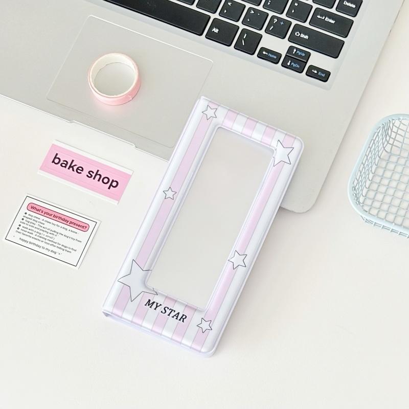 Star Pattern Photocard Holders Binder Album Mini Portable Cartoon Photo Card Holder Book for Collection