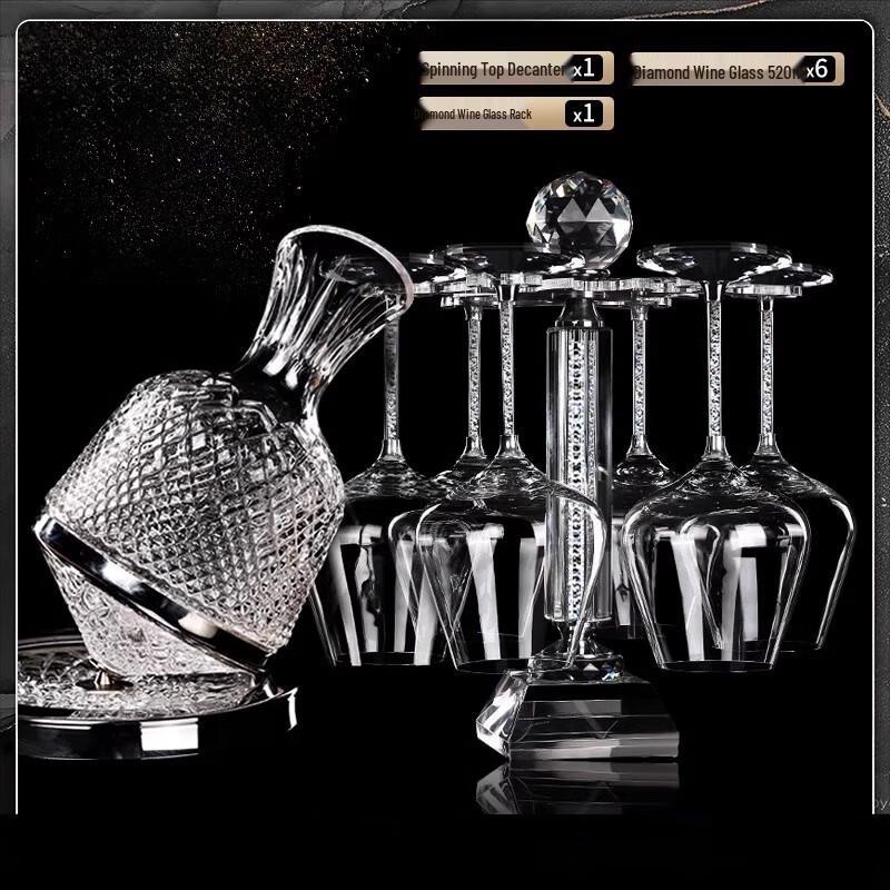 Naijiang Gold Foil Crystal Wine Decanter Set