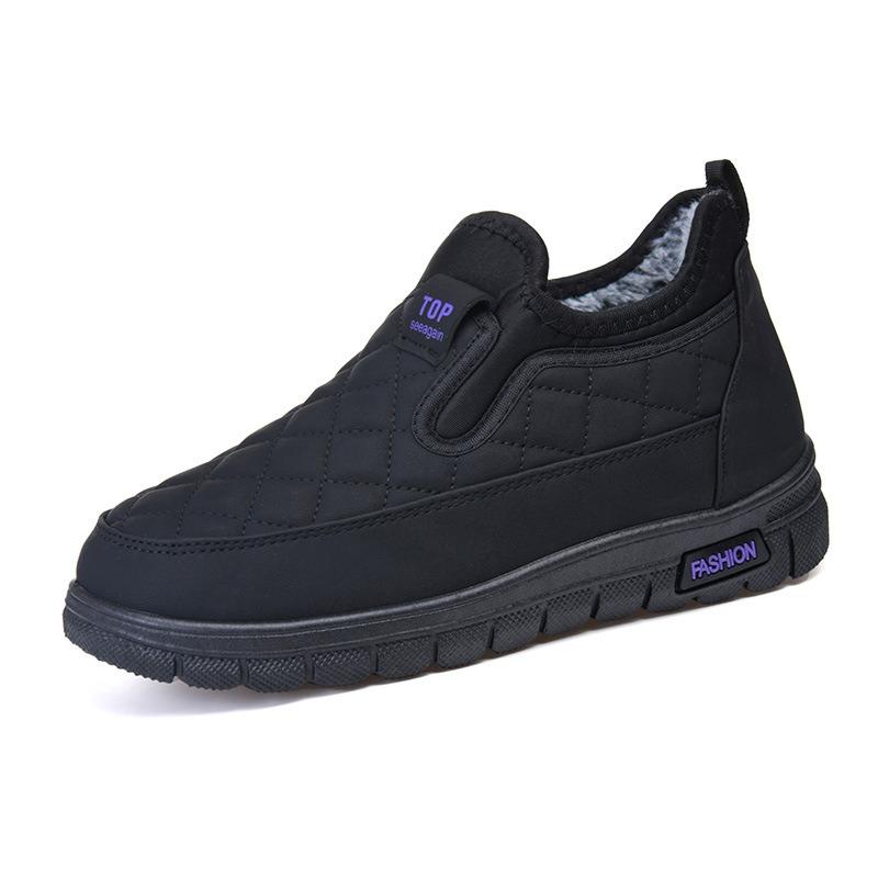 New Cotton Shoes Women's Snow Boots Winter Velvet Thickened Warm One Pedal Waterproof Mother Shoes