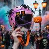 420Pcs/roll Halloween Horror Pumpkin Graffiti Sticker 5 Rectangle Designs PVC Self-Adhesive Sealing Labels Decor Party Supplies