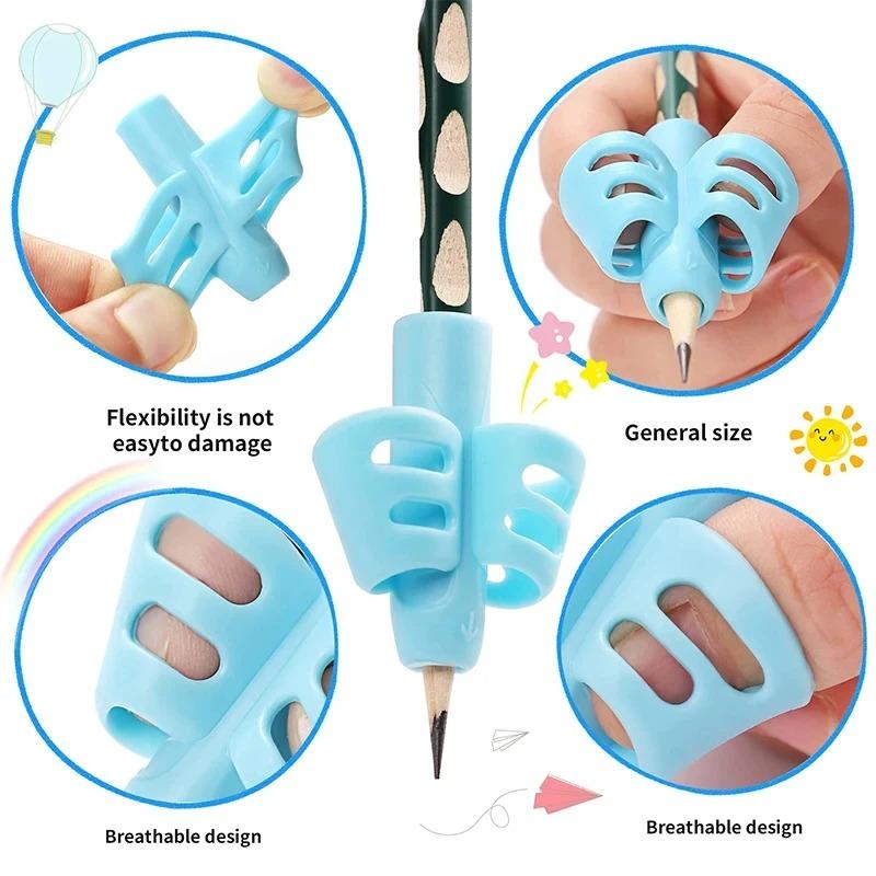 12/6/1PCS Pencil Grip Writing Corrector, 2/3 Finger Posture Correction Trainer, Pen Grip Holder for Kids Students