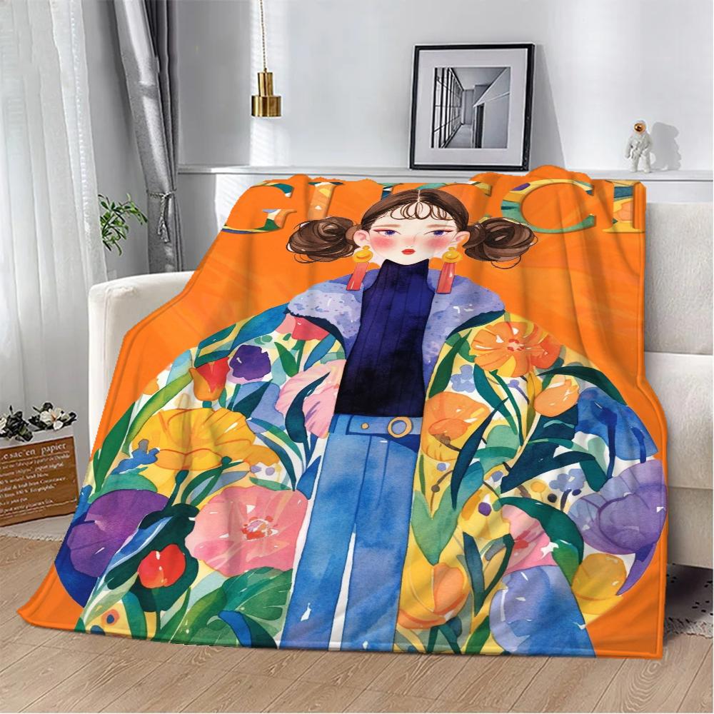 Gucc Bed Throw Blanket Luxury Bedding Fluffy Soft Blankets Sofa Decoration Beach Towel Interior for Home Knitted Plaid Knee Nap