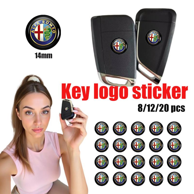 8 Stück Auto Türschlossloch Schutzaufkleber Schlosskern Aufkleber Für Alfa Romeo GT Stelvio F1 Brera Volante Tonale Gloria Disco