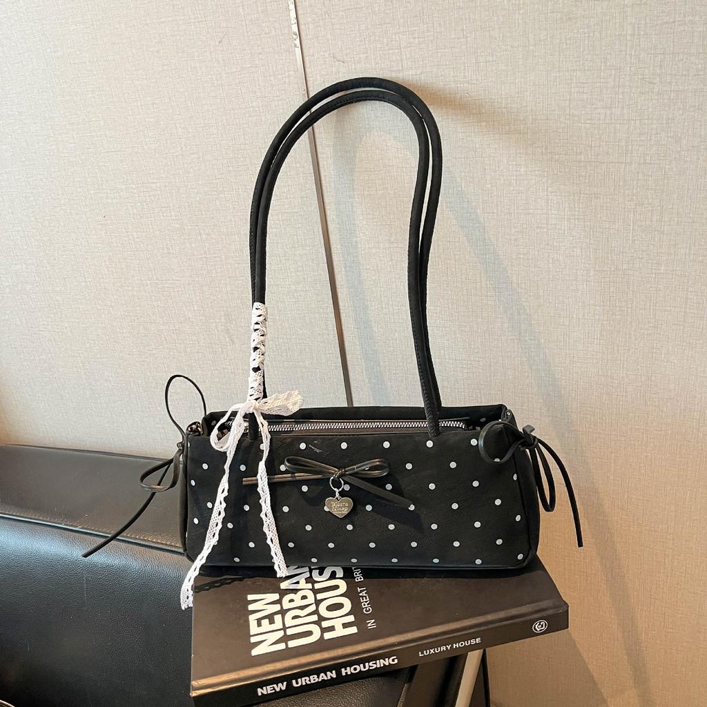Fashionable Young Girl Style Bow Tie Bag with Shoulder Strap and Side Pocket Bag