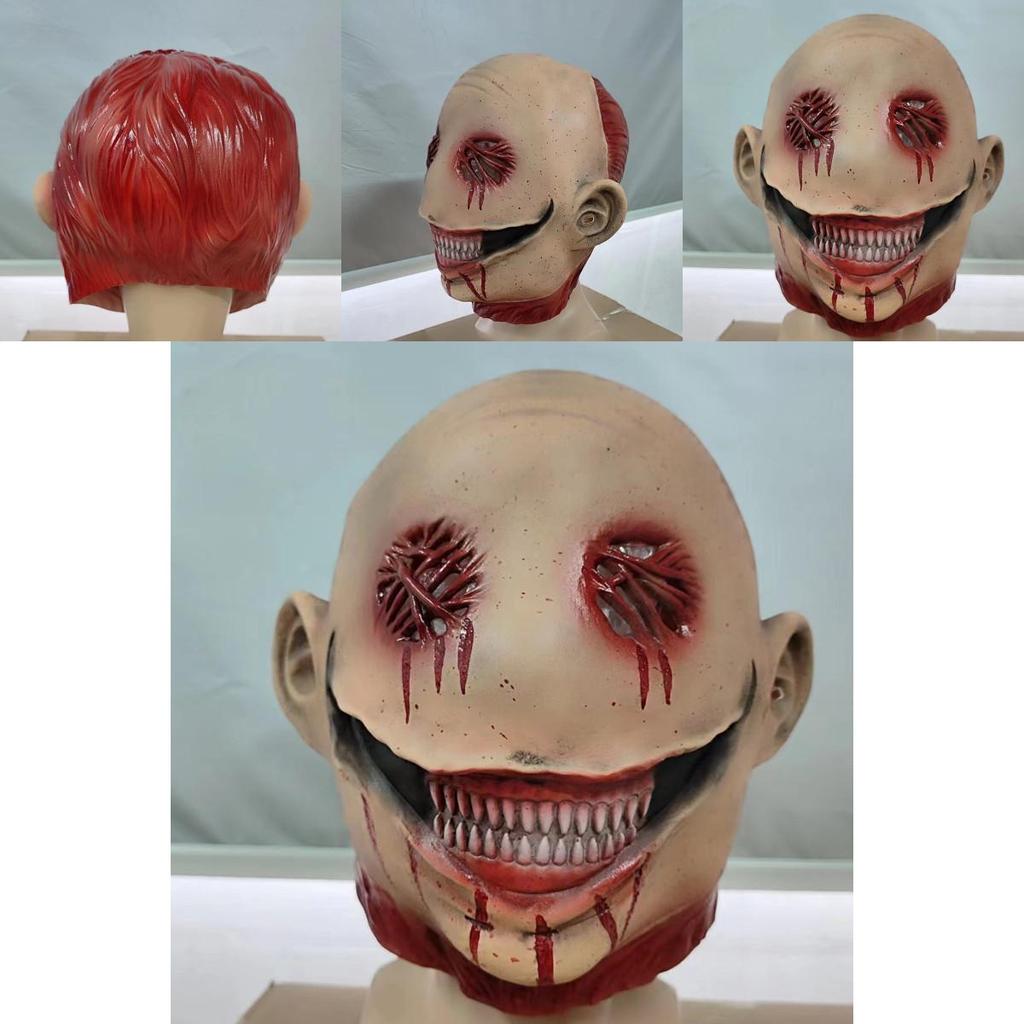 Maska Nawiedzonego Domu na Halloween z Materiału Lateksowego na Straszne Kostiumy na Imprezę