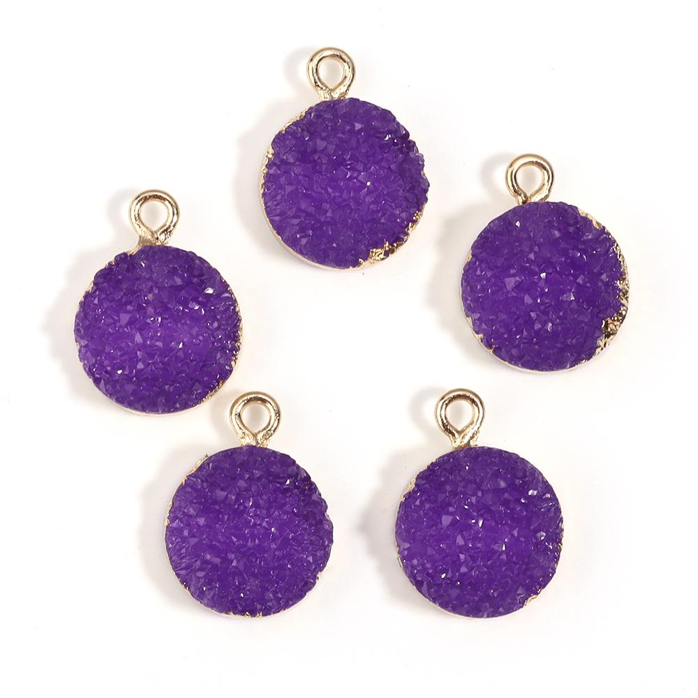 5Pcs/lot Resin Imitation Crystal Cluster Charms Colorful Pendant for Jewelry Making Accessories DIY Necklace Earrings Bracelet