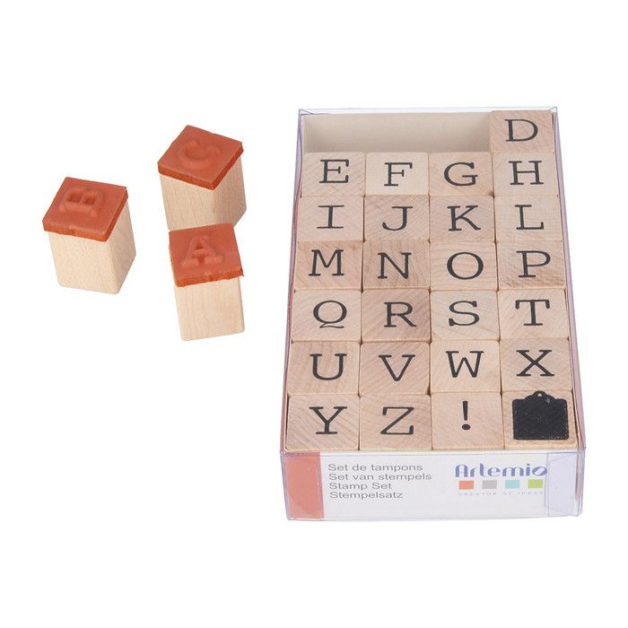 Wooden Stamps - Capital Letters Alphabet