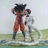 Anime Drogan Boll Z  Frieza Vs Son Gocool Figurine 24cm Gk Pvc Action Figures Statue Collection Model Toy Gifts