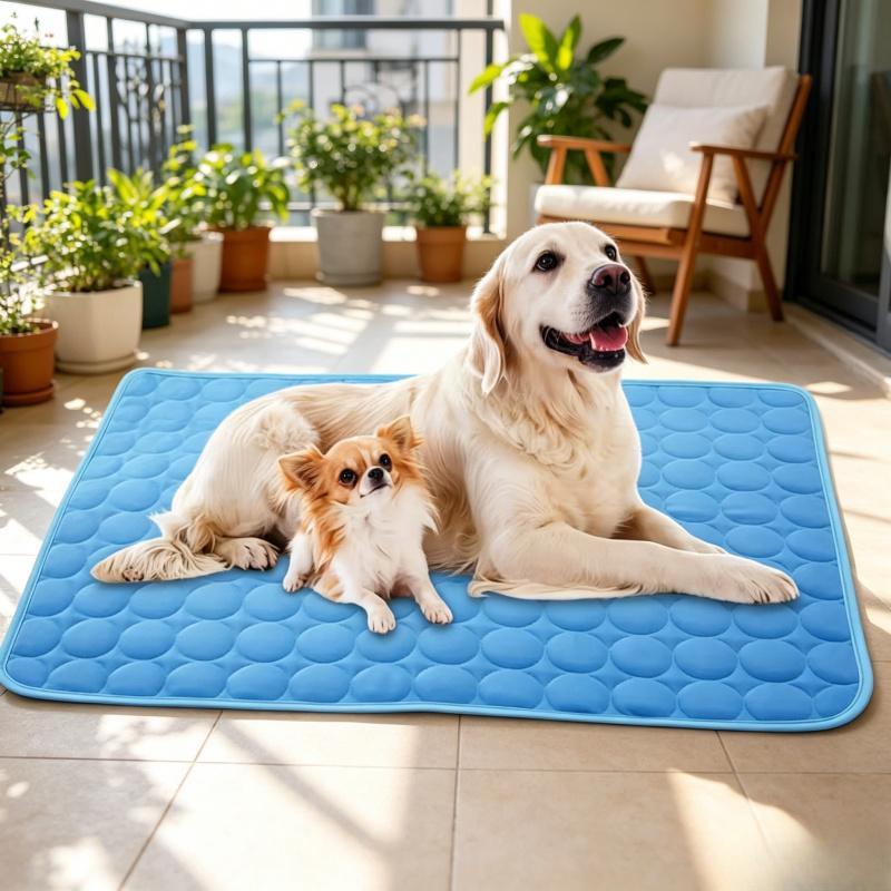 Summer Cooling Dog Mat Ice Silk Breathable Pet Pad Washable Sofa Blanket Cooling Bed for Small Large Dogs Cats Anti-heat Pet Sup