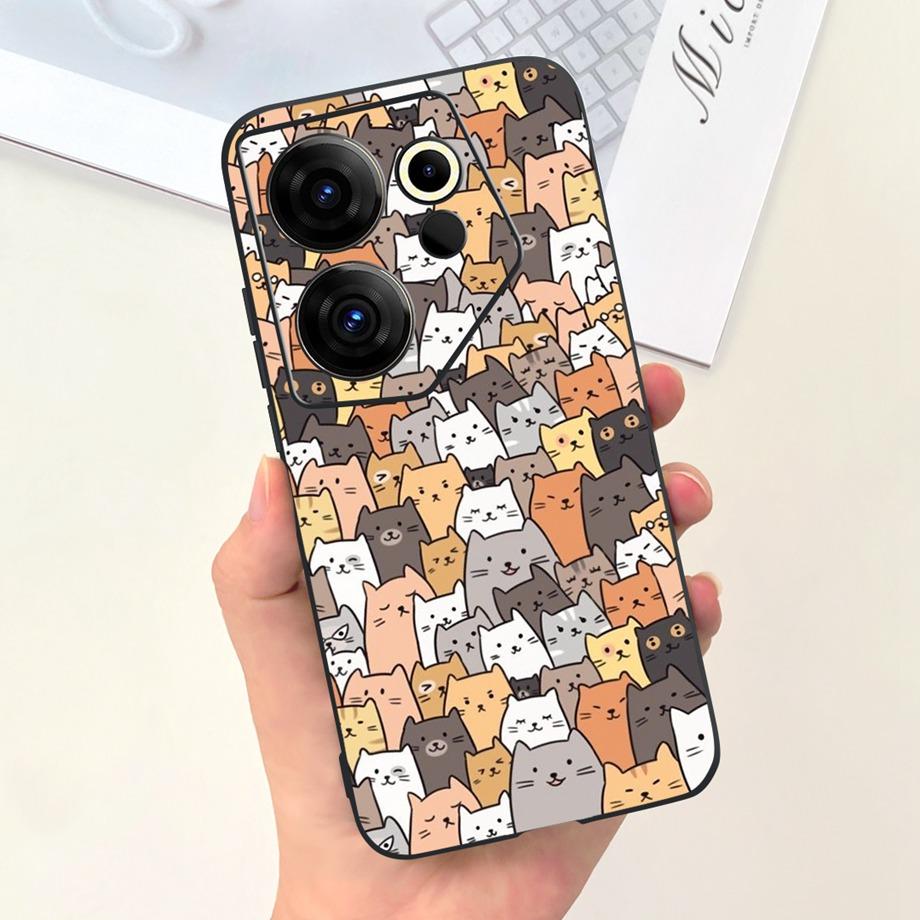 Phone Cover For Tecno Camon 20 Pro 4G 5G Case Soft Silicone Love Heart Jelly Capa For Tecno Camon 20 Premier 20Pro Camon20 Funda