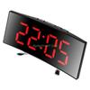24TE Intelligent Mirror Alarm Clock Quiet Operate Curved LED Screen Temperature Monitor Night lighting USB Battery Power
