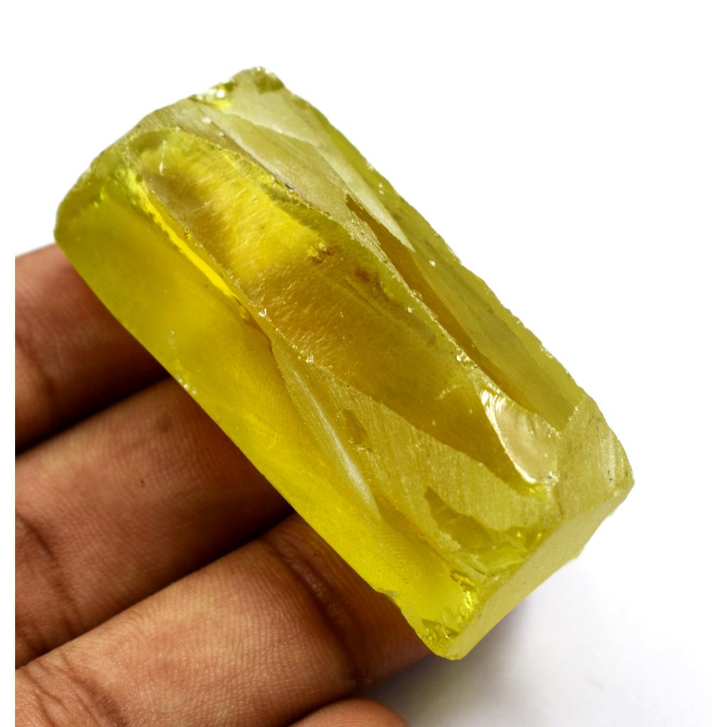 286.57 Ct Natural YELLOW Sapphire Uncut Rough Stone CERTIFIED Loose Gemstone AM-508