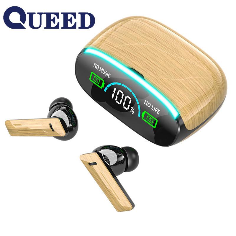 

Новая частная модель, деревянная беспроводная гарнитура в ухе с низким уровнем шумоподавления и низкой задержкой TWS Bluetooth-гарнитура 5,3 жёлтый