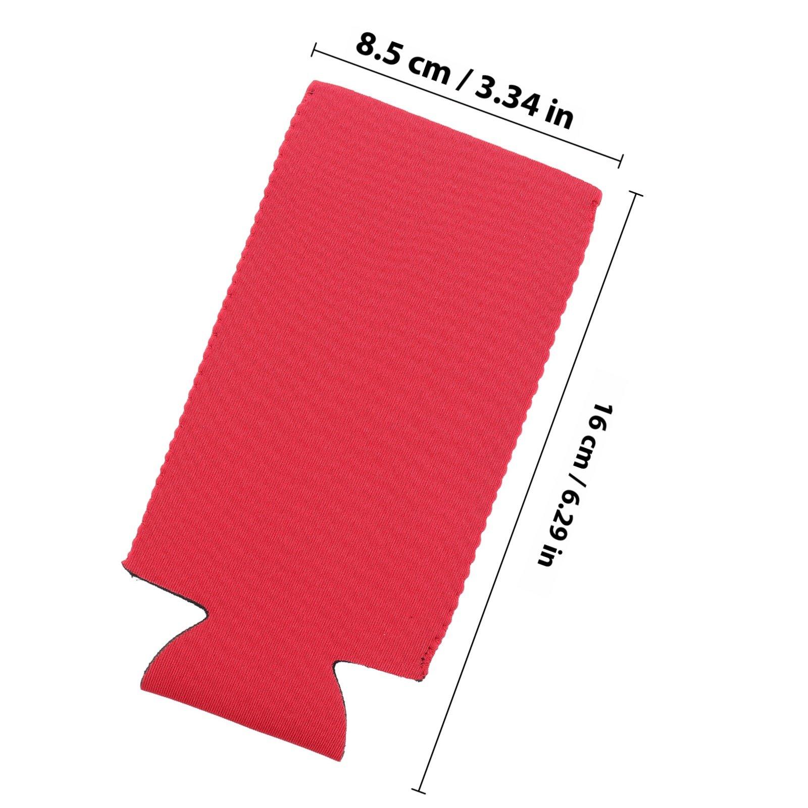 

12Pcs Neoprene Drink Can Covers Reusable -Pull Can Sleeves Insulated Beer Bottle Holder Beverage Sleeve Cooler червоний