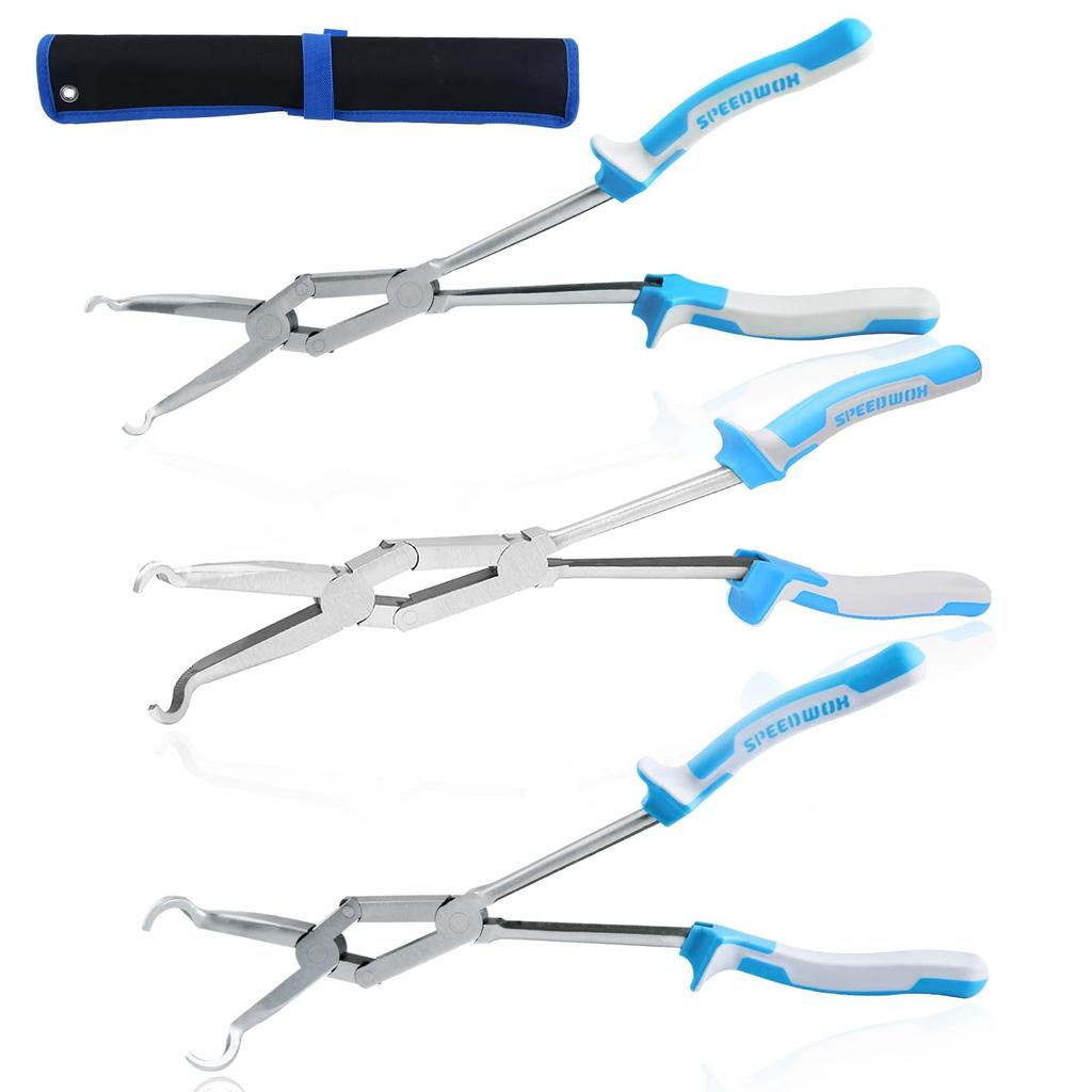 SPEEDWOX Hose Pliers Set of 3 Hose Clamp Pliers Long Mechanic Pliers Long Pliers Long Hose Gripper Long Nose Hose Clamp Pliers Long Nose Hose Pliers