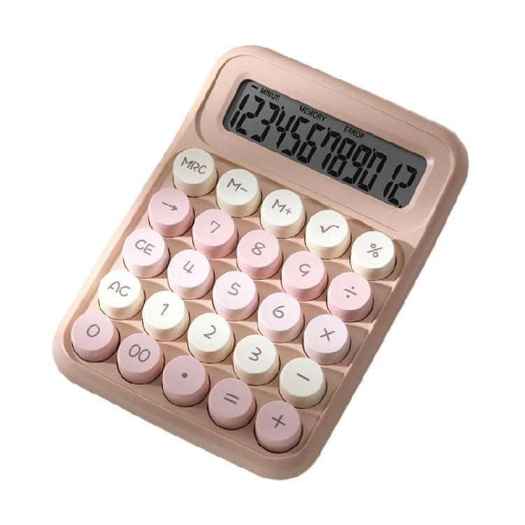 

Desktop Mechanical Calculator Desktop Calculator 12 Digit Calculator Colorful Mechanical Calculator with Big Buttons коричневий