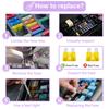 100 Pcs Car Fuses Small Mini Auto Blade Fuses 2A 3A 5A 7.5A 10A 15A 20A 25A 30A 35A AMP Assortment In Storage Box Fuses4