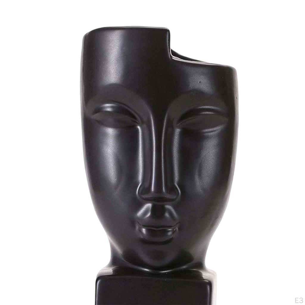 Ceramic Face Vase, Flower Vase for Decor, Modern Decorative Floral Centerpiece Table Shelf