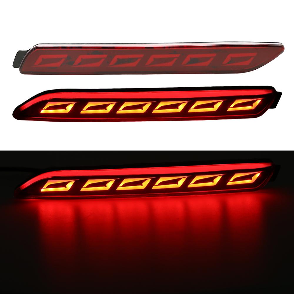 3 Functions DC12V 2PCS LED DRL Rear Bumper Brake Light for Toyota Camry 2007-2013 RAV4 2020 Lexus NX 2015-2018 RC 2015-2018