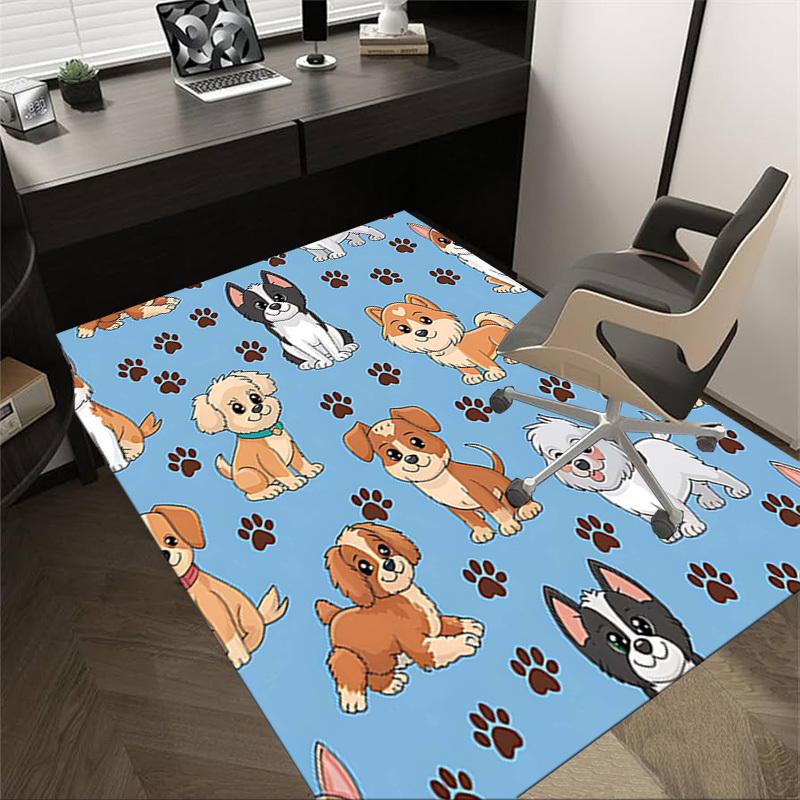 

1PC Dogs paw prints Non-Slip Floor carpet, suitable for Office, bedroomand playrooms. It can also be used as a sofa footrest cover-T33 60cm by 90cm