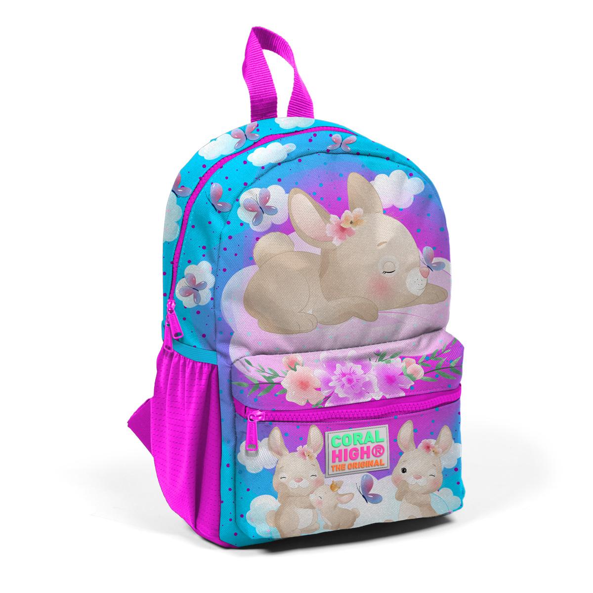 

Рюкзак Mini Yuva Синий Розовый с Кроликом и двумя отделениями 23536