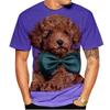 Kawaii Poodle Dog 3D Print Animal T-shirts Men Woman Fashion Streetwear Short Sleeve T Shirt Harajuku Tops Tees Kids Clothing
