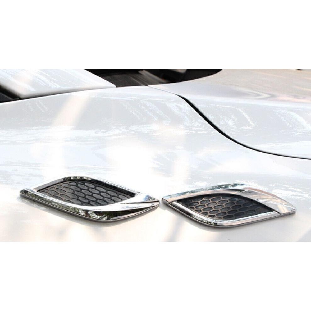 For Hyundai Elantra 2017-2020 Glossy Chrome Front Side Vent Fender Cover Trim 2X
