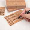 36/96pcs Waterproof Cork Wooden Labels Stickers Self-adhesive Packaging Sealing Tag  Refrigerator