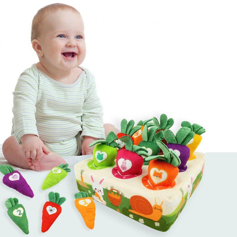 Baby Carrot Harvest Game Montessori Toy Pull Turnip Toddler Motor Skills Training Tissue Box Toys For Children