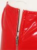 Women Patent Leather Front Zipper High Waist Leggings Wet Look Shiny Tights for Street Club Rave Party Stage Performance