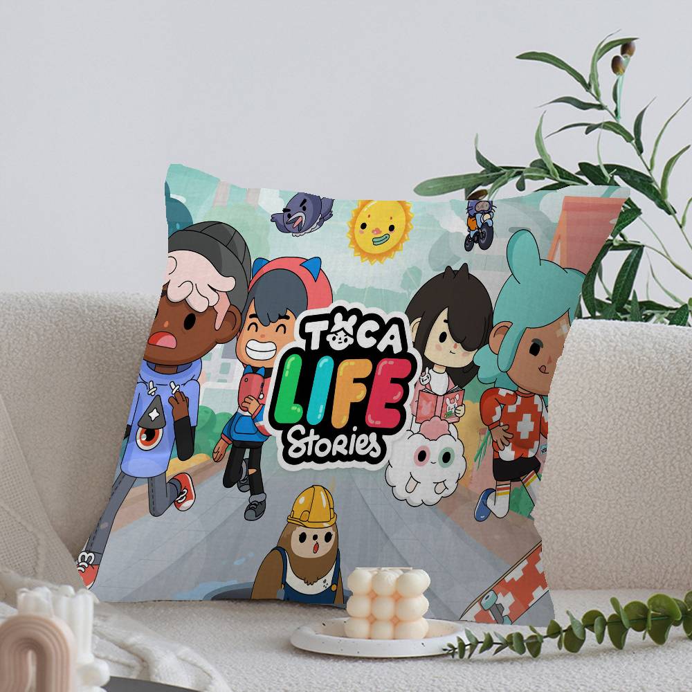 Toca Boca Toca Life World Pernă Pernă Anime Pernă pentru Canapea Pat Pernă de Cap Huse Pernă Huse Perne 45x45 cm Modă