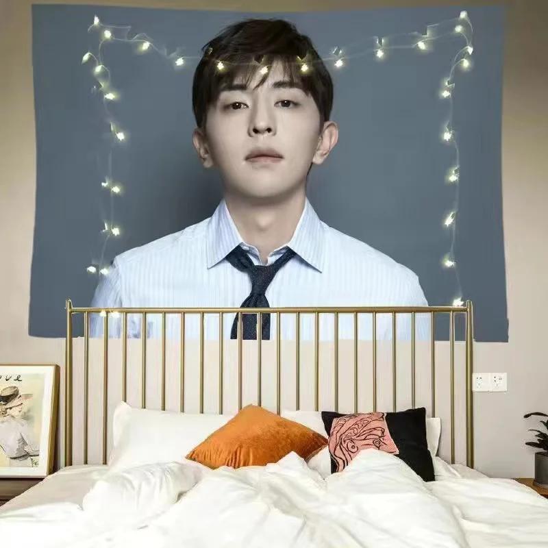 Celebrity support tapestry polyester wall hanging Kpop style fan decoration bedroom dormitory photos wall background decoration