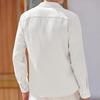 Men Fall Spring Shirt Lapel Single-breasted Solid Color Loose Long Sleeve Casual Soft Breathable Mid Length Men Daily Top