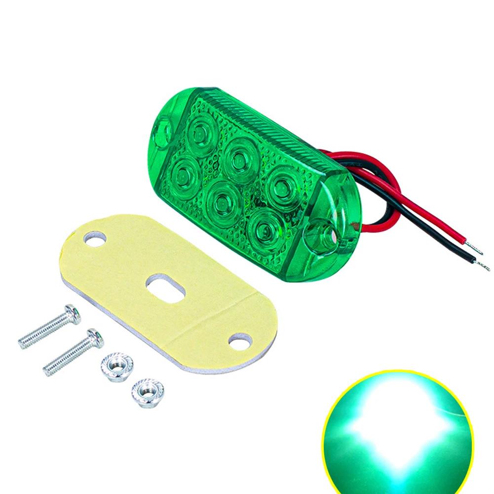 6LED 12v-80V DurableTruck Side Marker Lights External Lights Warning Tail Light Auto Trailer Truck Lorry Clearance Lamps