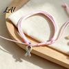 Handwoven Rope Wristband Breast Cancer Awareness Bracelet for Women Adjustable Woven String with Commemorative Charity Event Accessories Ribbon