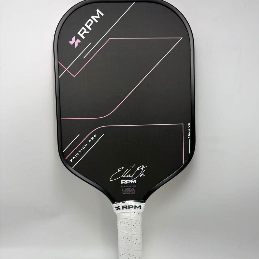 RPM Matte Carbon Pickleball Paddle 14mm/16mm Dual Thickness Thermoformed Pro Tournament Paddle