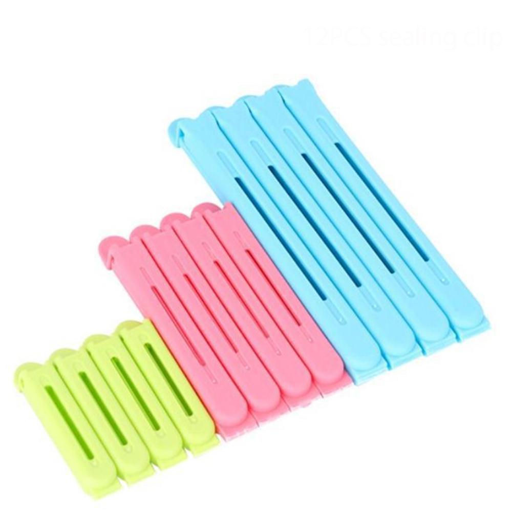 12PCS Packaging Clip Sealing Clip Household Food Snacks Sealing Clip Set Multifunctional Packing Bag Kitchen Supplies