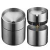 Car Ashtray with Lid Metal Auto Ashtray Smell Proof Cigarette Ashtray Stainless Steel Cigarette Ash Holder Car Interior Accessor