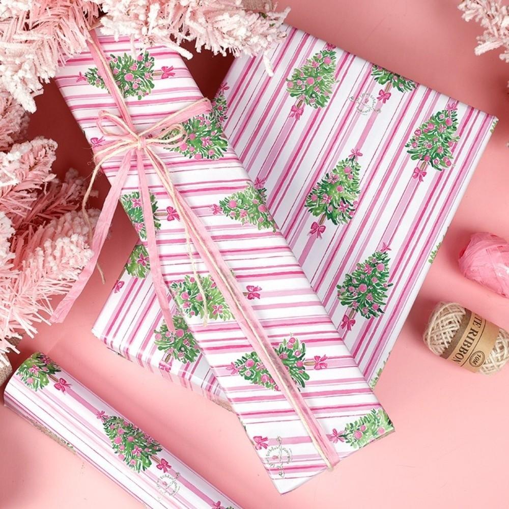 Red Background Wrapping Paper Roll Gift Wrapping Paper Festive Party Supplies