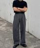 HERVINO Cable Collar Muscle Fit Short Sleeve Knit [Black]