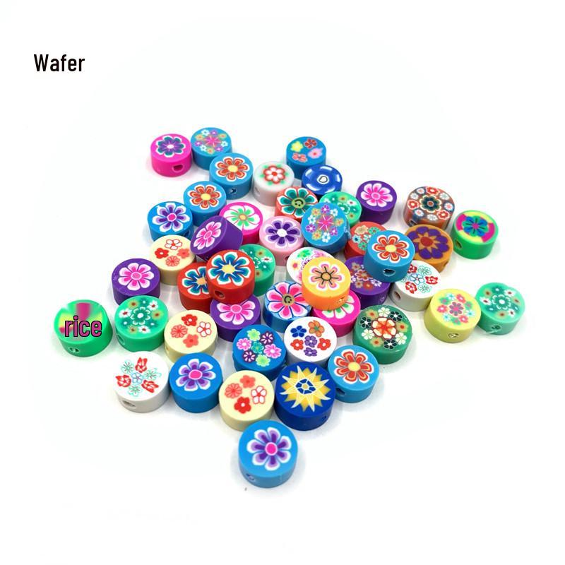 Colorful Fruit & Smiley Face Polymer Clay Beads Bracelet DIY Jewelry Accessories