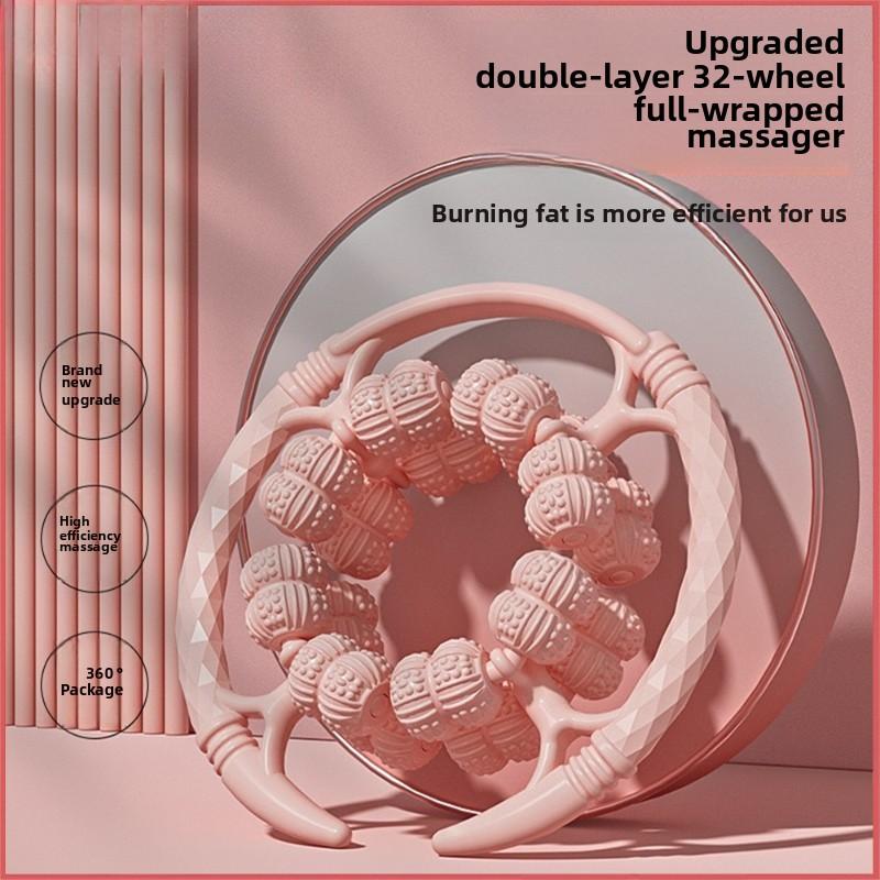 32-Roller Leg Massage Device – Ergonomic Thigh Compression Tool for Muscle Relaxation & Circulation Enhancement