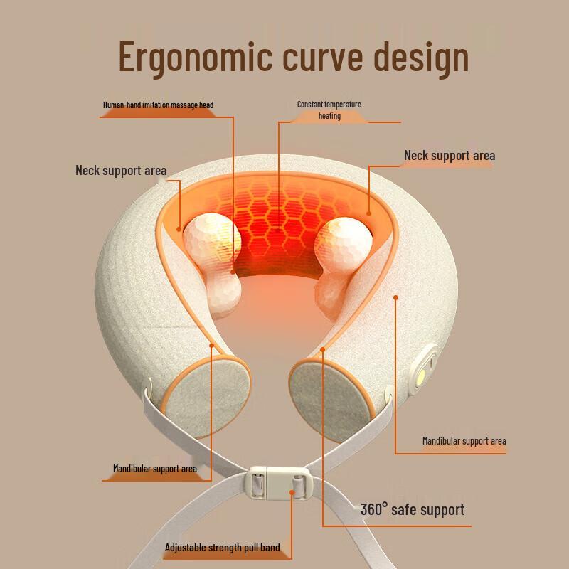 HEZHENG U-shaped Neck & Shoulder Kneading Massager CN Plug (adapter Included)