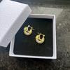 QIUHAN ODM Personalized Ice Out Bling Diamond Earrings 15mm for Kids Custom Name Hoops Earrings