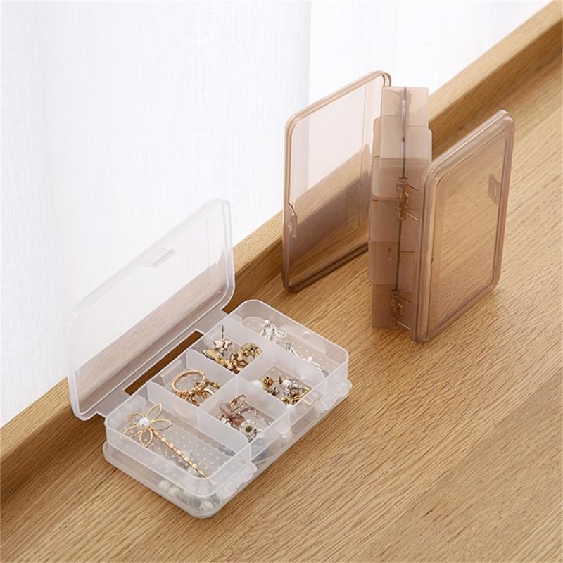 Elegant Jewellery Display Holder Space Saving Jewelry Storage Box Practical 2 Layer Plastic Organizers for Women