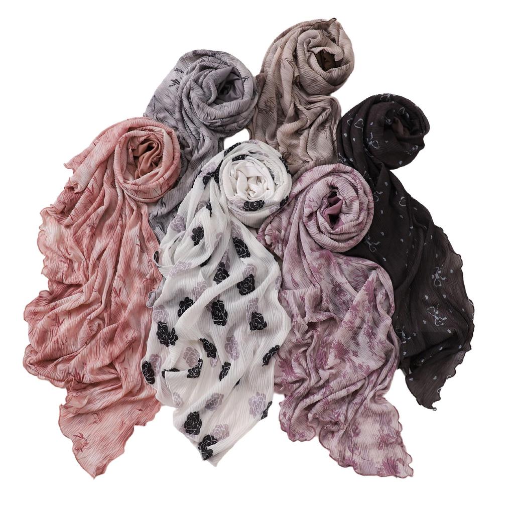 Vintage Mesh Ruched Snood: Elastic Headscarf & Wrap