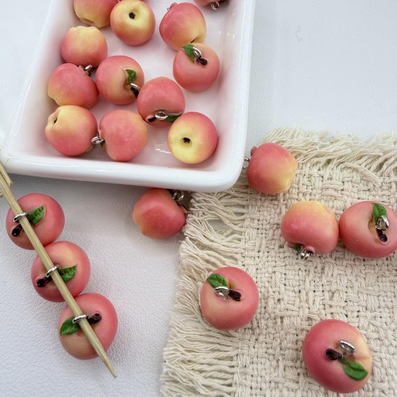 

5Pcs 14X15Mm 3D Resin Simulation Fruit Charms Pendant Spacer Loose Beads For Diy Jewelry Bracelet Earrings Accessories