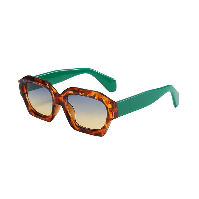 Unisex Europäische/Amerikanische Retro Polygon Sonnenbrille: Trendige, dicke Fassung für Sonnenschutz & Autofahren