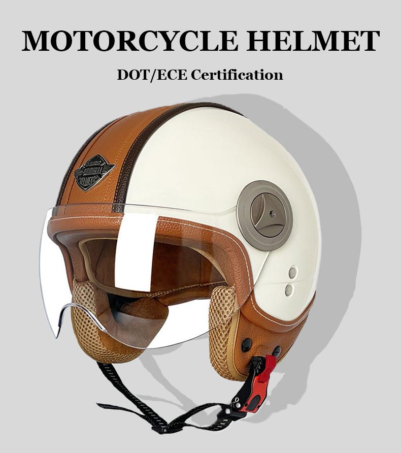 Crash Headpiece Motorbike Open Face Helmets 3/4 Open Face Motorcycle Helmets DOT Certification Cascos Para Moto Open Helm