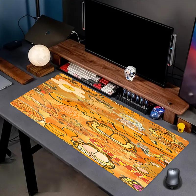 Garfield Print Mouse Pad, Anti‑Slip Desktop Keyboard Mat, for PC Laptop Gaming Working Daily Use, Cool Festival Surprise Gift